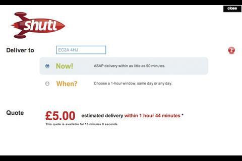 Retailers including Oasis, Argos and Maplin are using Shutl’s high-speed service to deliver in 90 minutes